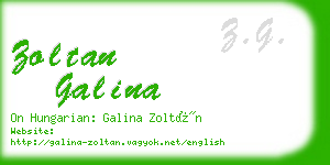 zoltan galina business card